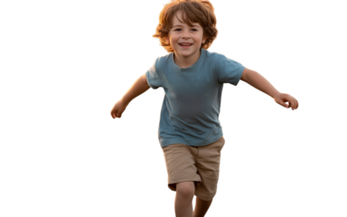 - Joyful Child Running Through a Sunny MeadowJoyful Child Running Through a Sunny Meadow