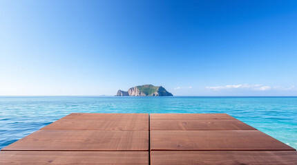 wooden pier on the ocean
