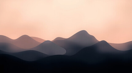 sunset in mountains