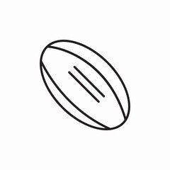 rugby ball icon sign vector