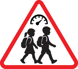 School Zone Warning Sign