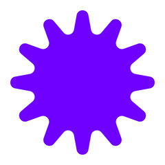 Purple splash abstract shape with creative style. Great as an icon, poster design, digital background, or modern decorative element.