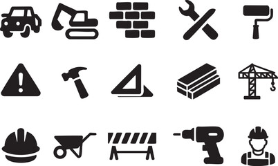 Obraz premium Construction Safety Icons