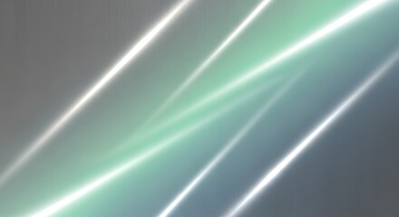 Abstract diagonal light streaks and gradients in cool blue and green tones