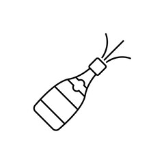 Obraz premium Icon a Champagne, isolated against a clean background.