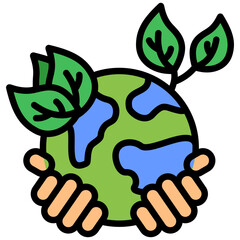 Environmental Care lineal color icon