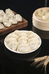 Traditional Handmade Mackerel Dumplings with Bamboo Steamer - Asian Seafood Cuisine