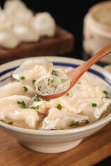 Traditional Spanish Mackerel Dumplings with Herbs in Clear Broth - Handmade Seafood Cuisine