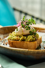 avocado toast with poached egg