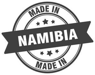 Made in Namibia round sign. Made in Namibia stamp.