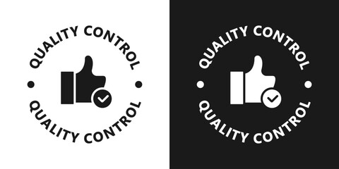 Recommend icon with thumbs up. Label recommended for quality control. Recommendation tag. Modern recommend badge. Vector illustration.