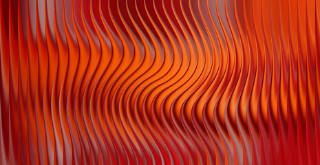 Abstract wavy textured background with warm orange and red hues