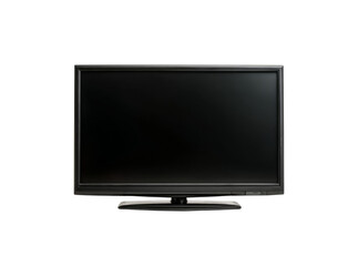 Modern flat screen television black background home theater, Isolated On White, Png Transparent