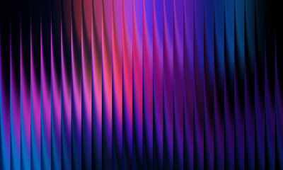 Abstract background with vertical pleats and cool color gradient
