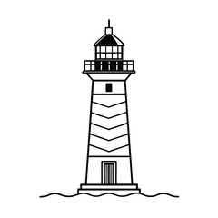 vintage lighthouse vector illustration