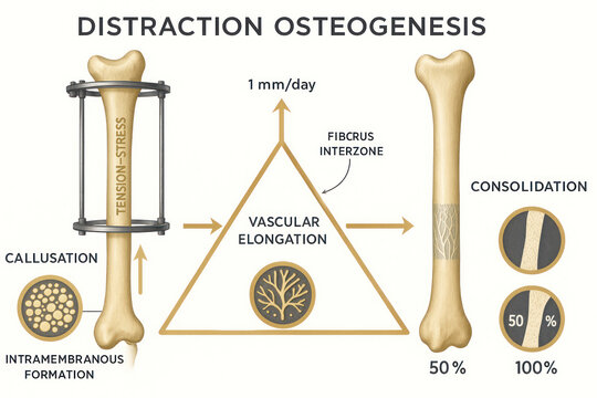 Distraction Osteogenesis Process Illustration