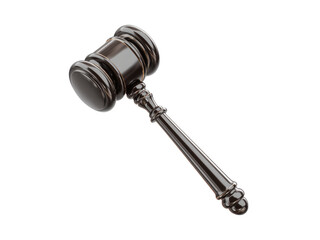 Gavel of justice law legal auction court judge symbol, Isolated On White, Png Transparent