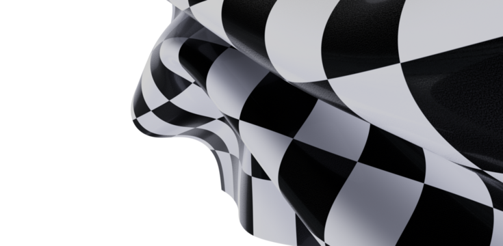Abstract checkered flag, perfect for racing, sports, and competition themes. High-quality image.
