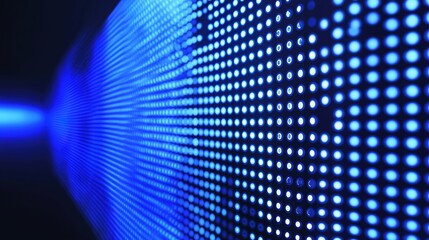 artificial. Abstract blue LED light patterns creating a futuristic ambiance on a dark background. product launch decks, UI/UX mockups, designed for data visualization dashboards and holographic UIs.