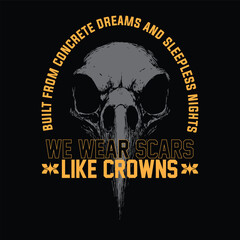 Urban streetwear graphic t shirt design bold edgy typography for apparel
