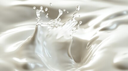 Creamy Milk Splash: A Symphony of White
