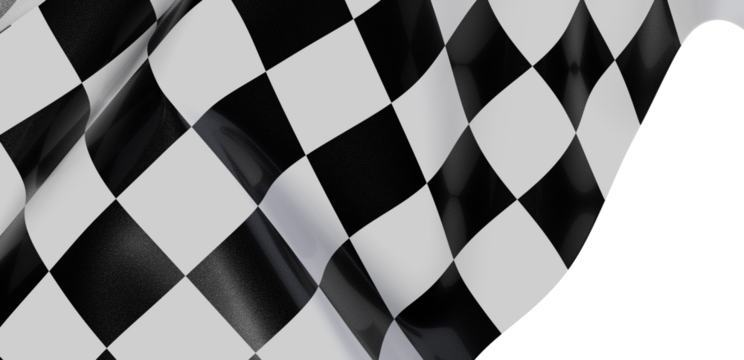 High-resolution checkered flag image, perfect for race, sports, and competition designs.  Download now!