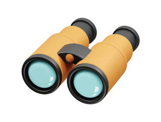 Binoculars icon 3d render illustration