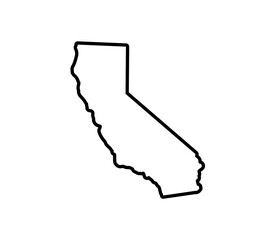 Outline of the state of california. California logo vector image