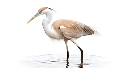 Fototapeta premium The great blue heron, a beautiful grey crane-like bird, is a long-beaked wildlife animal often seen by water