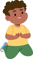 Smiling Boy Kneeling