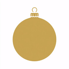 Obraz premium A sleek, minimalistic icon of a Christmas bauble in gold, offering an elegant and simple representation of the holiday season. Perfect for modern, upscale designs.