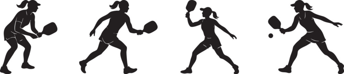 Pickleball Player Silhouette