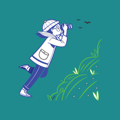 cartoon illustration of a man AI Generated