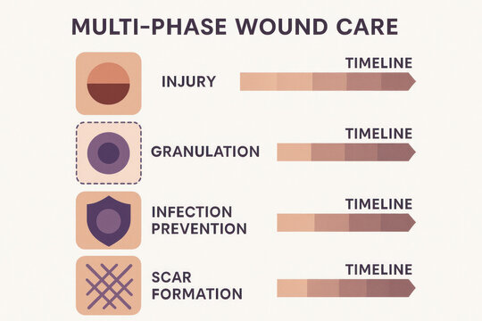 Multi-Phase Wound Care Timeline