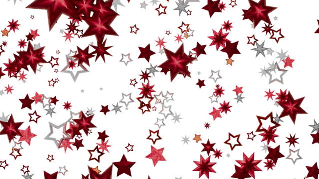 Festive background with red and silver stars. Perfect for holidays or celebrations.