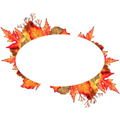 autumn frame with dry leaves