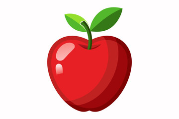 red apple isolated on white