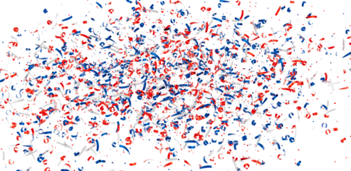 Festive confetti explosion. Perfect for celebratory backgrounds, party invitations, and more.