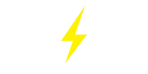 Minimal lightning bolt icon Isolated on white background art illustration design. Design elements PNG	