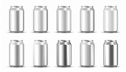 Blank soda can mockup for packaging design