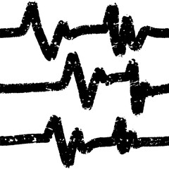 Dynamic abstract waveform patterns in bold black strokes convey energy and progress for modern design concepts