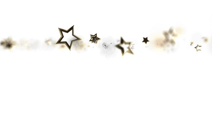 Sparkling gold stars and dust trail. Perfect for celebration, magic, or fantasy themes.
