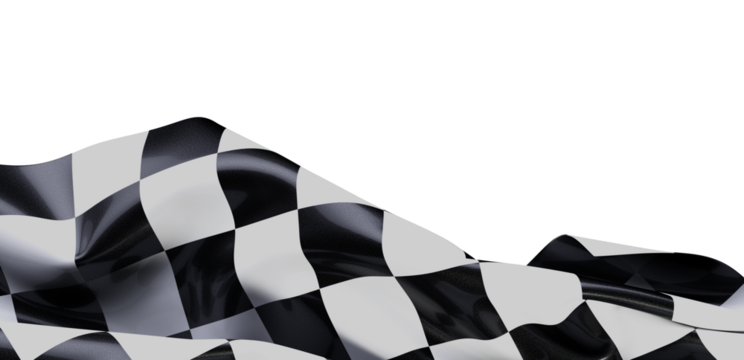 Dramatic checkered flag waving, perfect for racing, victory, and finish line concepts.