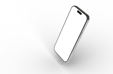 Clean smartphone mockup with blank screen, ideal for app presentations or website designs. Download now!