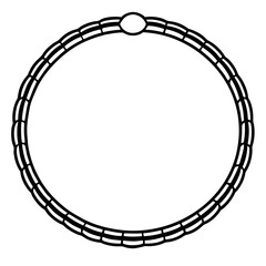 Tennis Bracelet line art vector