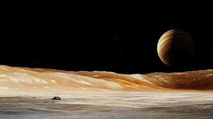 Jupiter's Majestic Gaze: A Martian Landscape