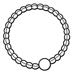 Tennis Bracelet line art vector