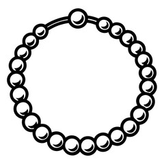 Tennis Bracelet line art vector