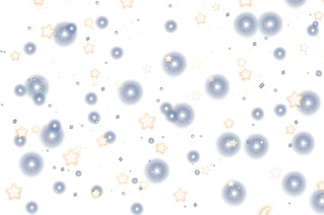 Christmas Bokeh dust blurred overlay, glowing stars glitter particles shine new year effect, png image 