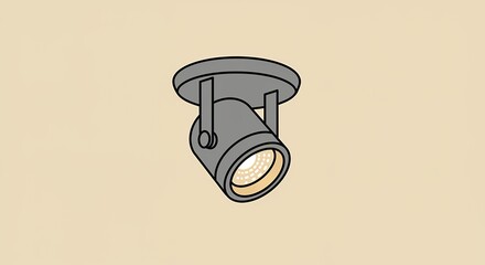 Overhead spot light illustration